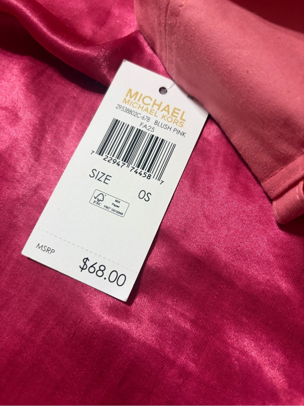 Michael Kors Pink MK Logo Baseball Cap - Picture 8 of 8